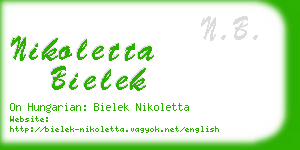 nikoletta bielek business card